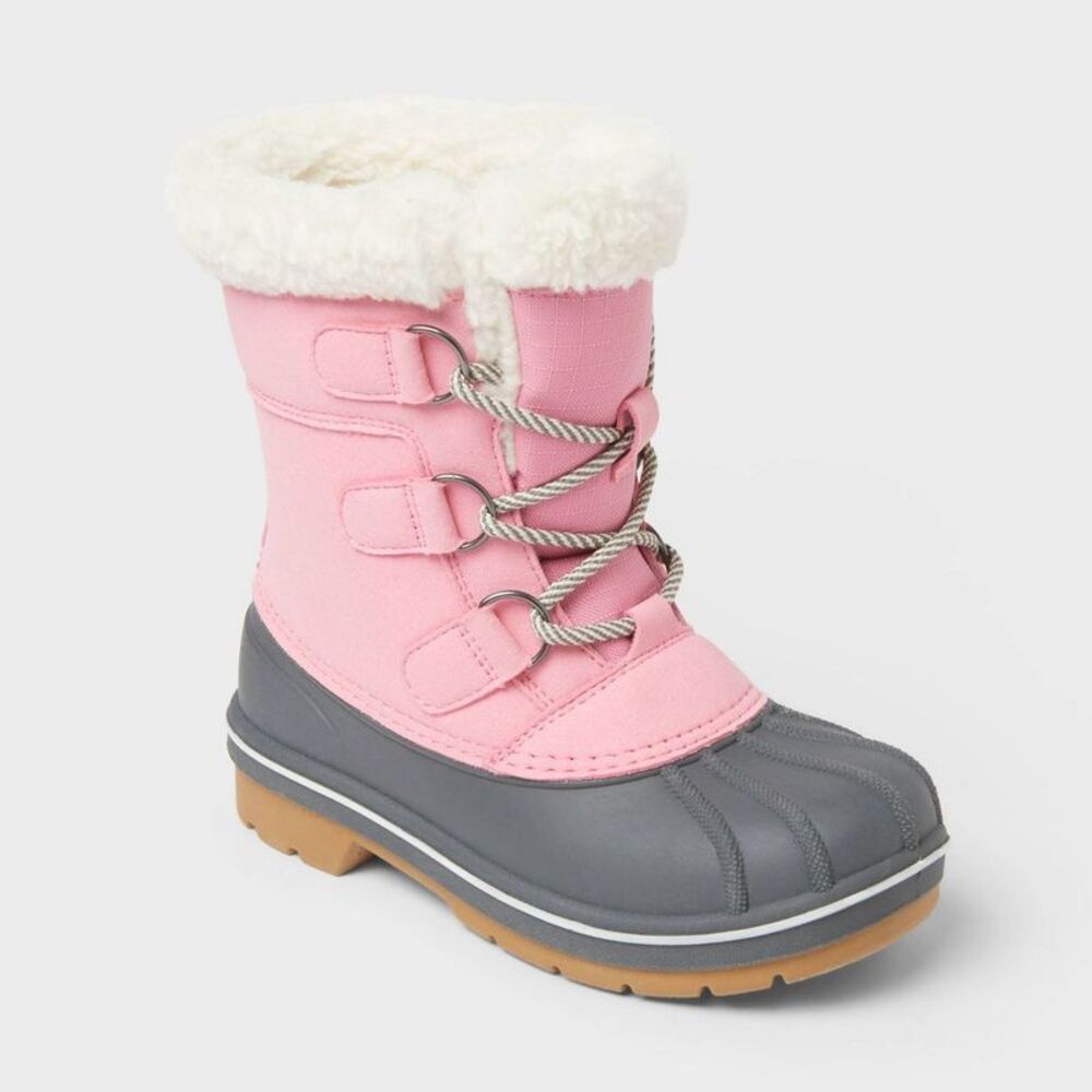 Kids' Kit Easy-On Winter Boots - Cat & Jack Pink 6